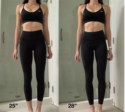 25 vs 28 inch leggings